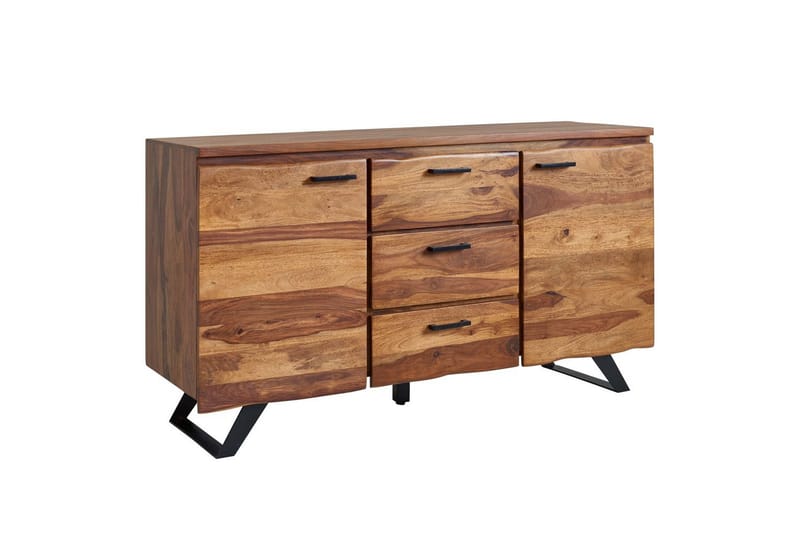 Sideboard Wohnling Massiv trä träd kant 145 cm med 2 dörrar 3 lådor industriell - Möbler - Bord & matgrupp - Avlastningsbord & sidobord - Konsolbord & hallbord