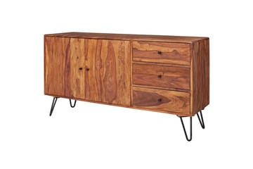 Sideboard Wohnling Massivt trä 145 cm med 3 lådor 1 dörr hårnålsben industriell - Möbler - Bord & matgrupp - Avlastningsbord & sidobord - Piedestal & blompiedestal