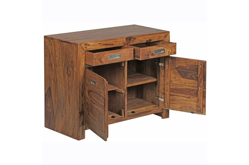 Sideboard Wohnling Massivt trä 90 cm 2 dörrar 2 lådor Lantstil - Möbler - Bord & matgrupp - Avlastningsbord & sidobord - Konsolbord & hallbord