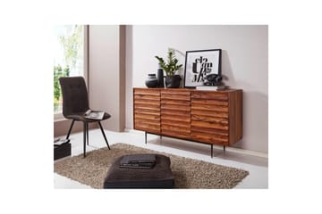 Sideboard Wohnling Massivt trä dörrar med tryck-öppning 150 cm filigrana metallben industriell - Förvaring - Förvaringsmöbler - Sideboard & skänk
