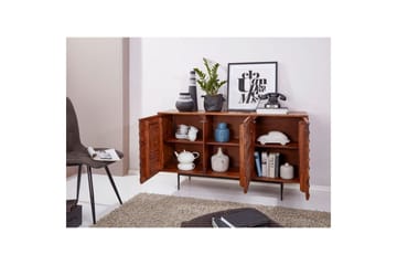 Sideboard Wohnling Massivt trä dörrar med tryck-öppning 150 cm filigrana metallben industriell - Möbler - Bord & matgrupp - Avlastningsbord & sidobord - Konsolbord & hallbord