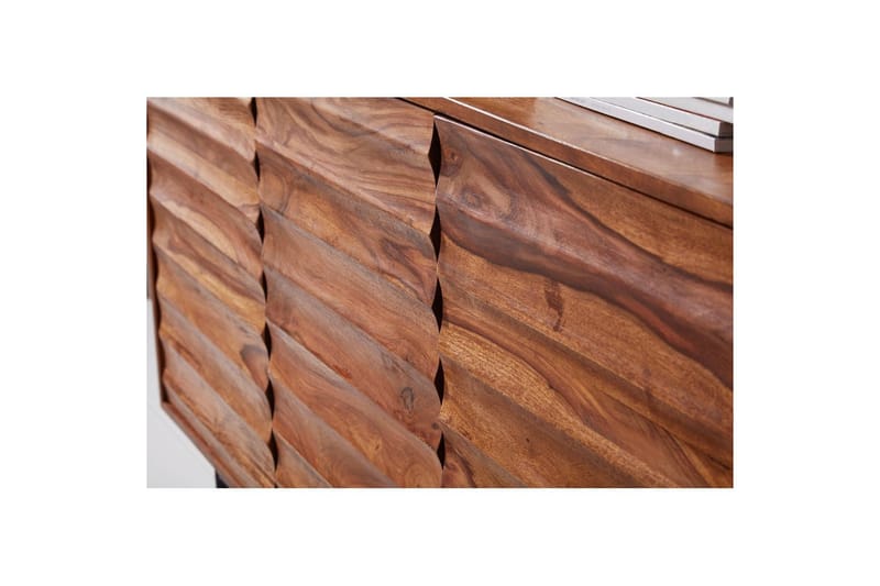 Sideboard Wohnling Massivt trä dörrar med tryck-öppning 150 cm filigrana metallben industriell - Möbler - Bord & matgrupp - Avlastningsbord & sidobord - Konsolbord & hallbord