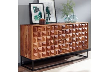 Sideboard Wohnling Massivt trä design front 145 cm med 2 dörrar 3 lådor industriell - Förvaring - Förvaringsmöbler - Sideboard & skänk