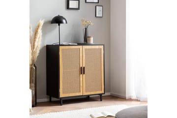 Sideboard Wohnling Melaminbelagd MDF 80 cm 2 dörrar med wienerflätning modern - Möbler - Bord & matgrupp - Avlastningsbord & sidobord - Konsolbord & hallbord