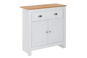 Sideboard Wohnling Melaminbelagd spånskiva tvåfärgad optik ek/vit 2 dörrar 2 lådor modern - Förvaring - Förvaringsmöbler - Sideboard & skänk