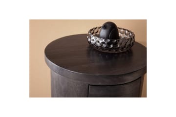 Sideboard Wohnling Runt massivt trä lantlig stil Svart, 3 lådor - Svart, 3 lådor - Förvaring - Förvaringsmöbler - Sideboard & skänk