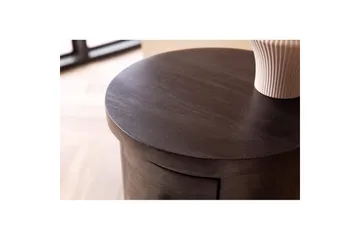 Sideboard Wohnling Runt massivt trä lantlig stil Svart, 4 lådor - Svart, 4 lådor - Möbler - Bord & matgrupp - Avlastningsbord & sidobord - Konsolbord & hallbord