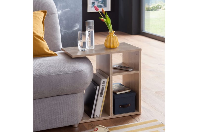 Sido bord Wohnling folierad spånskiva 50 cm, modern loftstil Sonoma - Sonoma - Möbler - Bord & matgrupp - Avlastningsbord & sidobord - Lampbord & sidobord