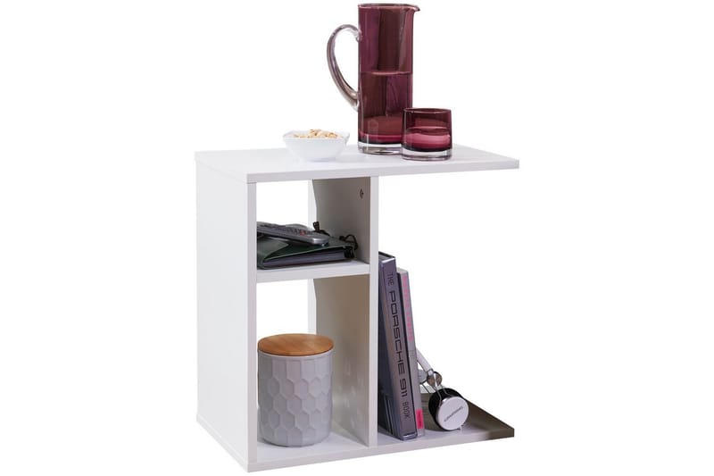 Sido bord Wohnling folierad spånskiva 50 cm, modern loftstil Vit - Vit - Möbler - Bord & matgrupp - Avlastningsbord & sidobord - Lampbord & sidobord