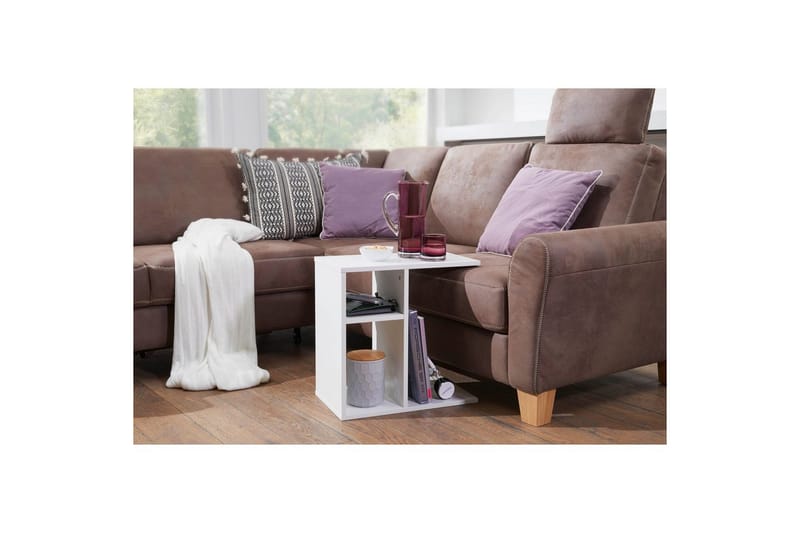 Sido bord Wohnling folierad spånskiva 50 cm, modern loftstil Vit - Vit - Möbler - Bord & matgrupp - Avlastningsbord & sidobord - Lampbord & sidobord