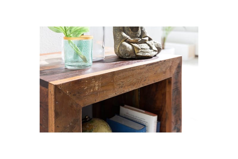 Sido bord Wohnling Massivt återvunnet trä Kolkutta kube Industriell - Möbler - Bord & matgrupp - Avlastningsbord & sidobord - Lampbord & sidobord