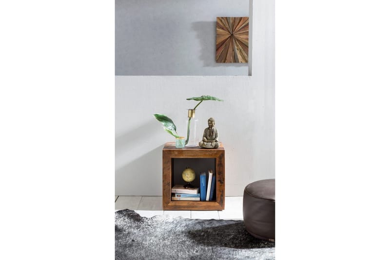 Sido bord Wohnling Massivt återvunnet trä Kolkutta kube Industriell - Möbler - Bord & matgrupp - Avlastningsbord & sidobord - Lampbord & sidobord