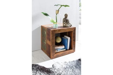 Sido bord Wohnling Massivt återvunnet trä Kolkutta kube Industriell - Möbler - Bord & matgrupp - Avlastningsbord & sidobord - Lampbord & sidobord