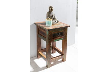 Sido bord Wohnling Massivt återvunnet trä Kolkutta låda Industriell - Möbler - Bord & matgrupp - Avlastningsbord & sidobord - Lampbord & sidobord