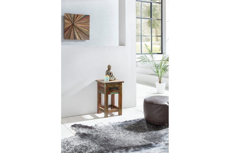 Sido bord Wohnling Massivt återvunnet trä Kolkutta låda Industriell - Möbler - Bord & matgrupp - Avlastningsbord & sidobord - Lampbord & sidobord