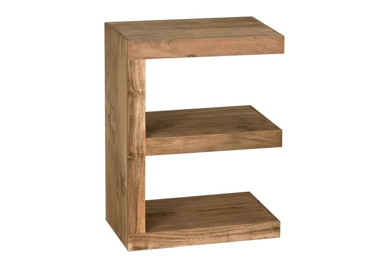 Sido bord Wohnling Massivt trä, E-kub, lantlig stil Akacia - Akacia - Möbler - Bord & matgrupp - Avlastningsbord & sidobord - Lampbord & sidobord