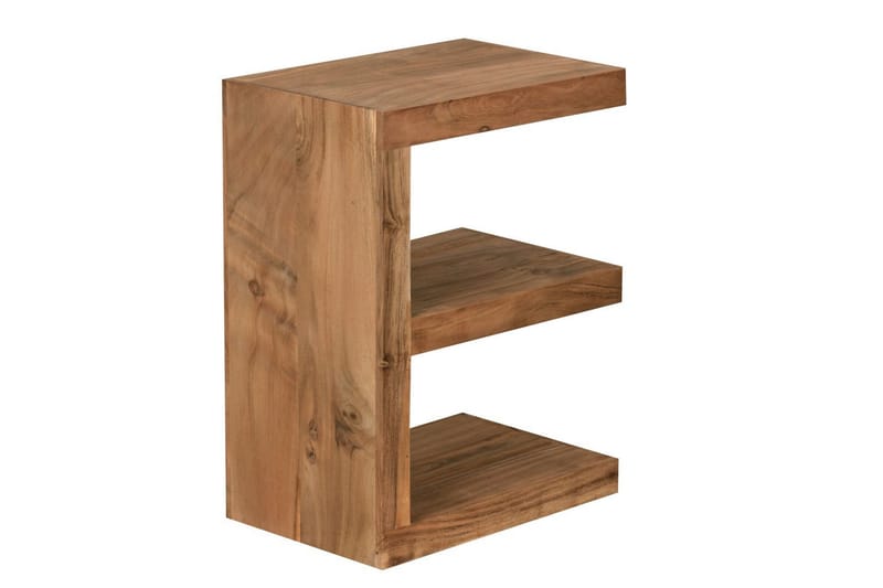 Sido bord Wohnling Massivt trä, E-kub, lantlig stil Akacia - Akacia - Möbler - Bord & matgrupp - Avlastningsbord & sidobord - Lampbord & sidobord