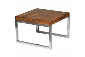Sido bord Wohnling massivt trä, kvadratisk med metallkromben, herrgårdsstil 60x60 cm - 60x60 cm - Möbler - Bord & matgrupp - Avlastningsbord & sidobord - Lampbord & sidobord