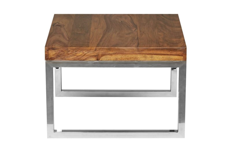 Sido bord Wohnling massivt trä, kvadratisk med metallkromben, herrgårdsstil 60x60 cm - 60x60 cm - Möbler - Bord & matgrupp - Avlastningsbord & sidobord - Lampbord & sidobord