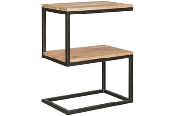 Sido bord Wohnling Massivt trä, S Cube, metallram i lantlig stil Akacia - Akacia - Möbler - Bord & matgrupp - Avlastningsbord & sidobord - Lampbord & sidobord