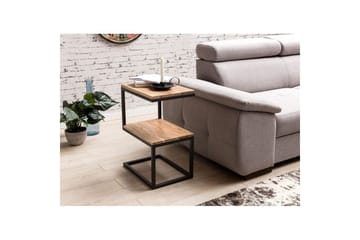 Sido bord Wohnling Massivt trä, S Cube, metallram i lantlig stil Akacia - Akacia - Möbler - Bord & matgrupp - Avlastningsbord & sidobord - Lampbord & sidobord