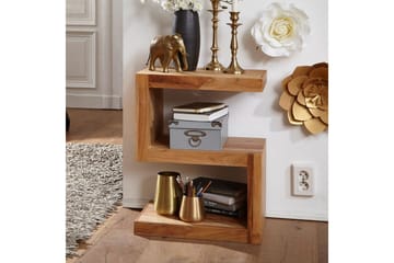 Sido bord Wohnling Massivt trä, S-kub, lantlig stil Akacia - Akacia - Möbler - Bord & matgrupp - Avlastningsbord & sidobord - Brickbord & småbord