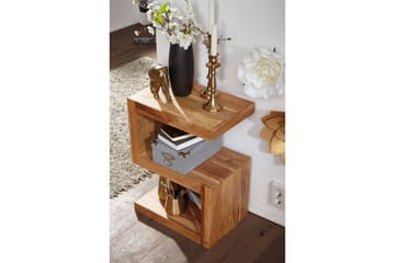 Sido bord Wohnling Massivt trä, S-kub, lantlig stil Akacia - Akacia - Möbler - Bord & matgrupp - Avlastningsbord & sidobord - Brickbord & småbord