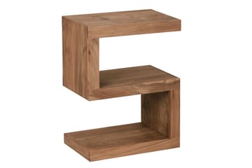 Sido bord Wohnling Massivt trä, S-kub, lantlig stil Akacia - Akacia - Möbler - Bord & matgrupp - Avlastningsbord & sidobord - Lampbord & sidobord