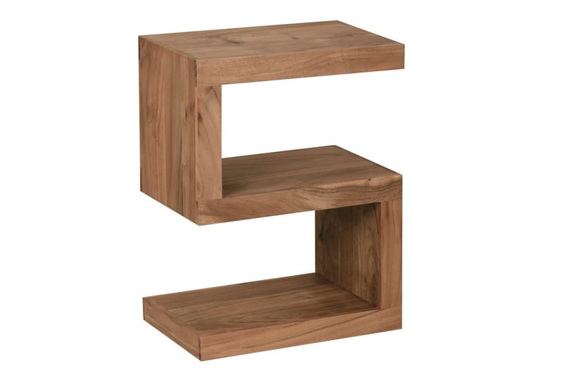 Sido bord Wohnling Massivt trä, S-kub, lantlig stil Akacia - Akacia - Möbler - Bord & matgrupp - Avlastningsbord & sidobord - Lampbord & sidobord
