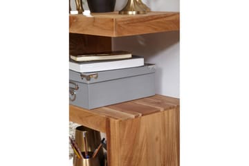Sido bord Wohnling Massivt trä, S-kub, lantlig stil Akacia - Akacia - Möbler - Bord & matgrupp - Avlastningsbord & sidobord - Lampbord & sidobord