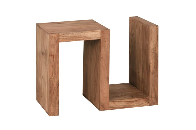 Sido bord Wohnling Massivt trä, S-kub, lantlig stil Akacia - Akacia - Möbler - Bord & matgrupp - Avlastningsbord & sidobord - Lampbord & sidobord