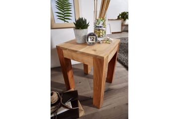 Sido bord Wohnling massivt trä 35x35cm med träben, lantlig stil Akacia - Akacia - Möbler - Bord & matgrupp - Avlastningsbord & sidobord - Lampbord & sidobord