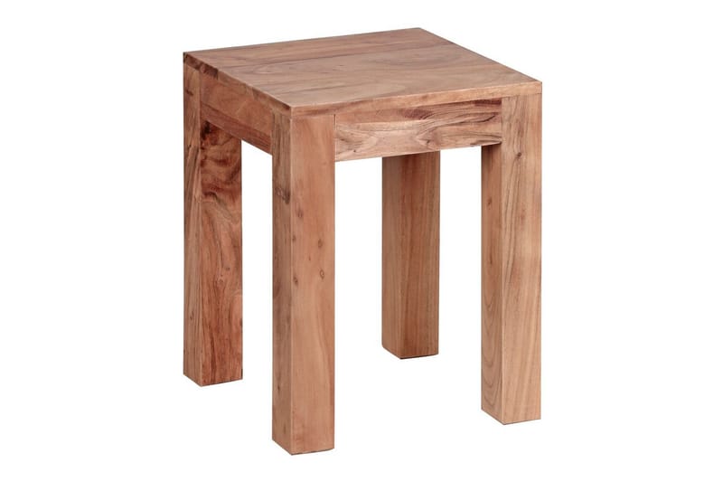 Sido bord Wohnling massivt trä 35x35cm med träben, lantlig stil Akacia - Akacia - Möbler - Bord & matgrupp - Avlastningsbord & sidobord - Lampbord & sidobord
