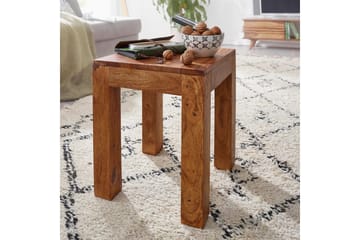 Sido bord Wohnling massivt trä 35x35cm med träben, lantlig stil Rosenträ - Rosenträ - Möbler - Bord & matgrupp - Avlastningsbord & sidobord - Lampbord & sidobord