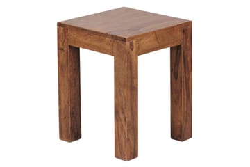 Sido bord Wohnling massivt trä 35x35cm med träben, lantlig stil Rosenträ - Rosenträ - Möbler - Bord & matgrupp - Avlastningsbord & sidobord - Lampbord & sidobord