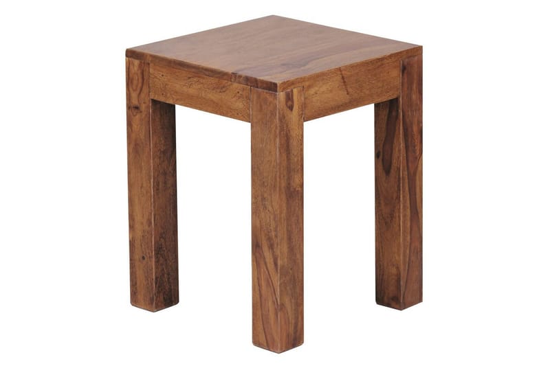 Sido bord Wohnling massivt trä 35x35cm med träben, lantlig stil Rosenträ - Rosenträ - Möbler - Bord & matgrupp - Avlastningsbord & sidobord - Lampbord & sidobord