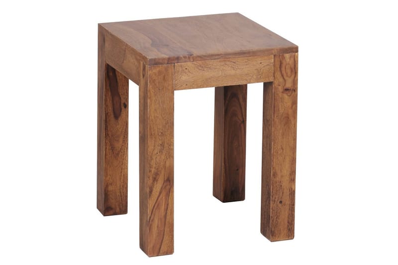 Sido bord Wohnling massivt trä 35x35cm med träben, lantlig stil Rosenträ - Rosenträ - Möbler - Bord & matgrupp - Avlastningsbord & sidobord - Lampbord & sidobord