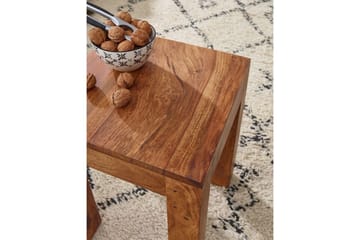 Sido bord Wohnling massivt trä 35x35cm med träben, lantlig stil Rosenträ - Rosenträ - Möbler - Bord & matgrupp - Avlastningsbord & sidobord - Lampbord & sidobord