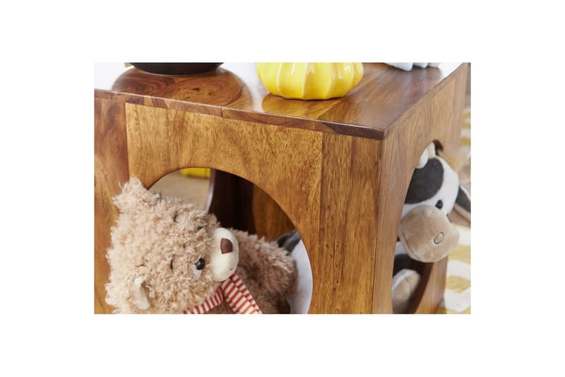 Sido bord Wohnling Massivt trä kub förvaringsutrymme lantstil - Möbler - Bord & matgrupp - Avlastningsbord & sidobord - Lampbord & sidobord