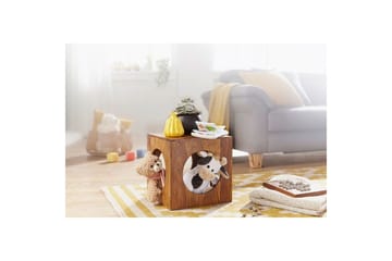 Sido bord Wohnling Massivt trä kub förvaringsutrymme lantstil - Möbler - Bord & matgrupp - Avlastningsbord & sidobord - Lampbord & sidobord