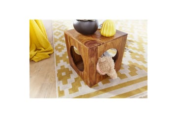 Sido bord Wohnling Massivt trä kub förvaringsutrymme lantstil - Möbler - Bord & matgrupp - Avlastningsbord & sidobord - Lampbord & sidobord