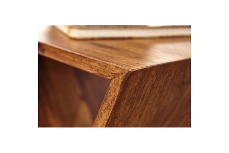 Sido bord Wohnling Massivt trä X-form med förvaringsutrymme lantlig stil - Möbler - Bord & matgrupp - Avlastningsbord & sidobord - Lampbord & sidobord