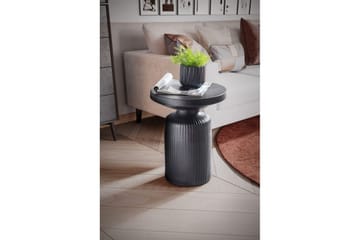 Sido bord Wohnling Metall Rund 40 cm Svart Hamrad Look Industriell - Möbler - Bord & matgrupp - Avlastningsbord & sidobord - Lampbord & sidobord