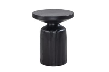 Sido bord Wohnling Metall Rund 40 cm Svart Hamrad Look Industriell - Möbler - Bord & matgrupp - Avlastningsbord & sidobord - Lampbord & sidobord