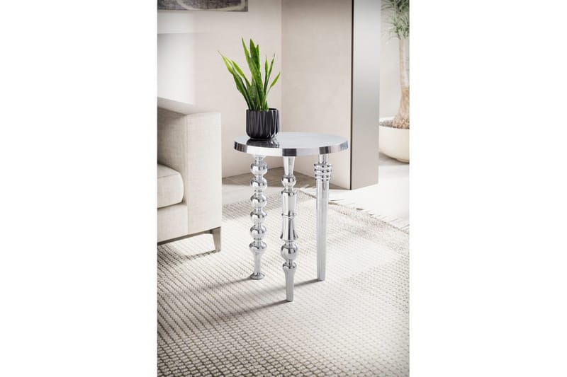 Sido bord Wohnling Metall Rund 44 cm med 3 Olika Ben Modern - Möbler - Bord & matgrupp - Avlastningsbord & sidobord - Lampbord & sidobord