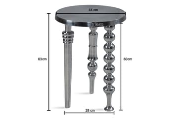 Sido bord Wohnling Metall Rund 44 cm med 3 Olika Ben Modern - Möbler - Bord & matgrupp - Avlastningsbord & sidobord - Lampbord & sidobord