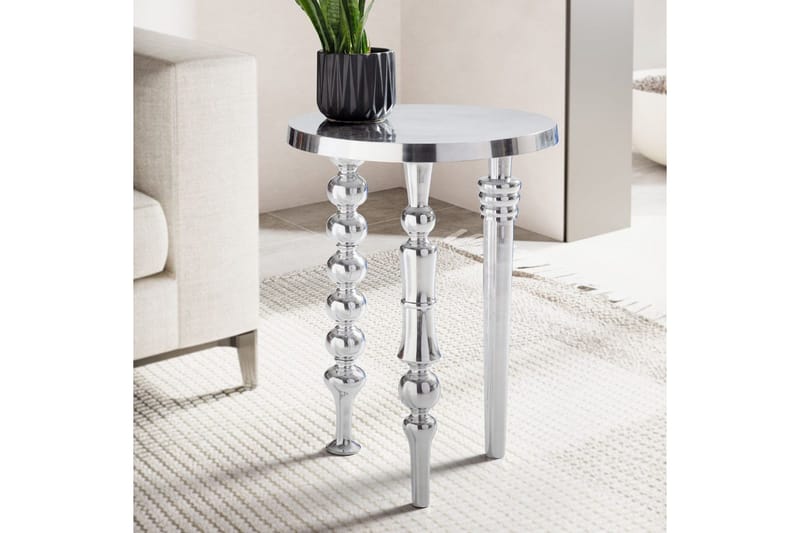 Sido bord Wohnling Metall Rund 44 cm med 3 Olika Ben Modern - Möbler - Bord & matgrupp - Avlastningsbord & sidobord - Lampbord & sidobord