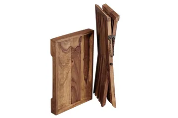 Sido bord Wohnling Rustik massivt trä hopfällbar korsbensdesign lantligt - Möbler - Bord & matgrupp - Avlastningsbord & sidobord - Brickbord & småbord