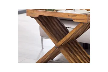 Sido bord Wohnling Rustik massivt trä hopfällbar korsbensdesign lantligt - Möbler - Bord & matgrupp - Avlastningsbord & sidobord - Brickbord & småbord