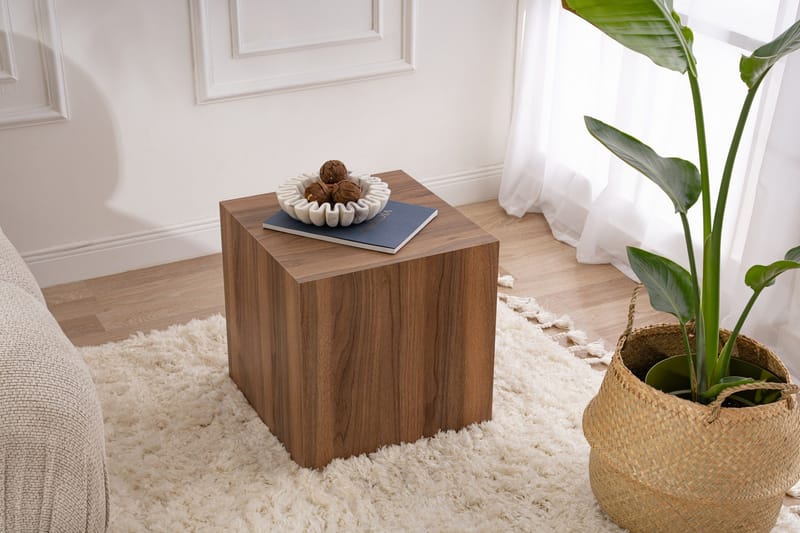 Sidobord & lampbord Elnor Sidobord 45 cm Valnöt - Möbler - Bord & matgrupp - Avlastningsbord & sidobord - Brickbord & småbord
